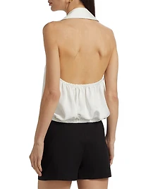Lucinda Tie-Waist Halter Top