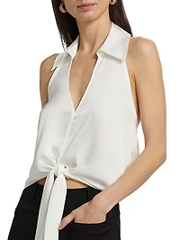 Lucinda Tie-Waist Halter Top
