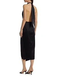 Nan Draped Stretch Silk Dress