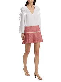 Sandra Ruffled Long-Sleeve Top