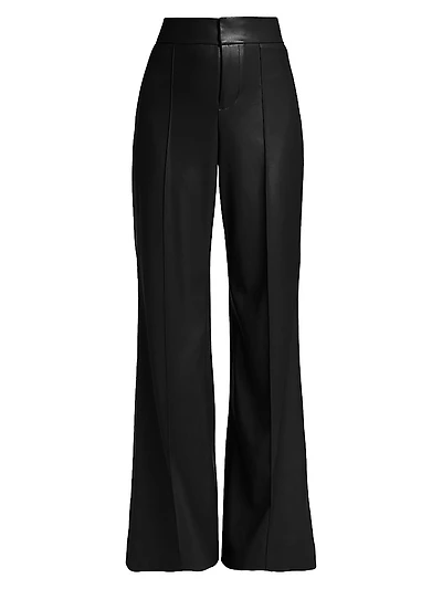 Dylan Wide-Leg Faux Leather Trousers