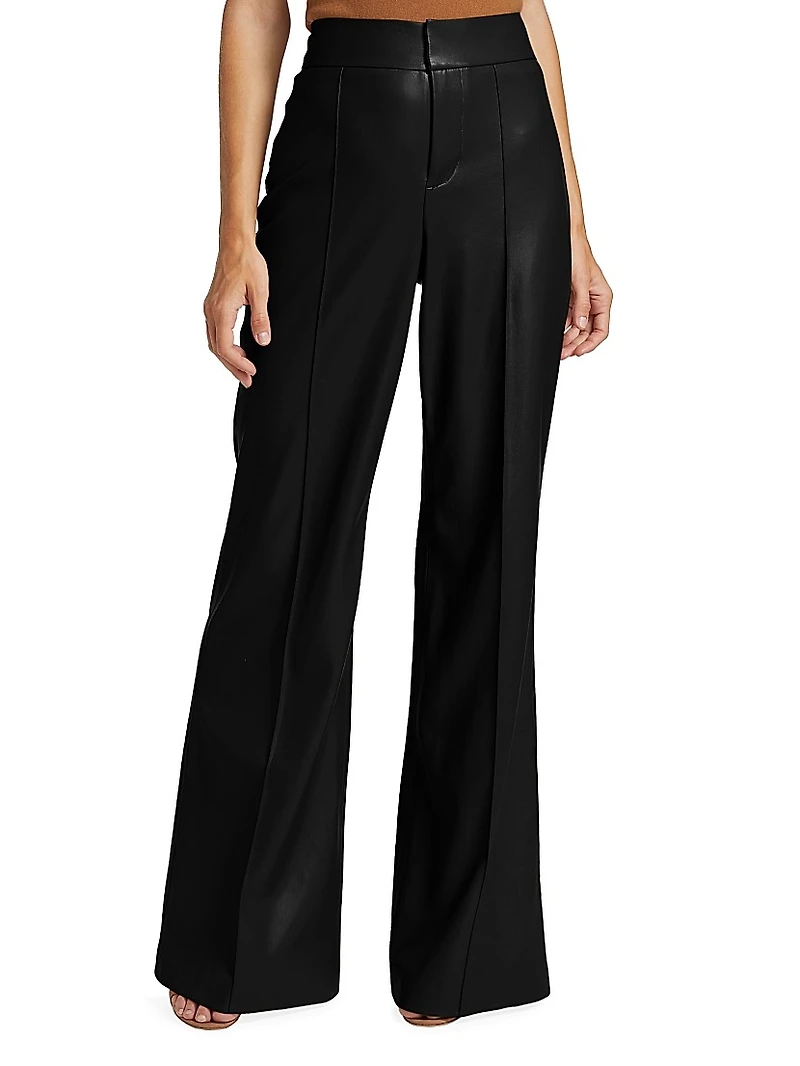 Dylan Wide-Leg Faux Leather Trousers