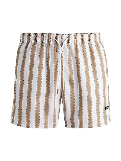 Fully Lined Swim Shorts with Seasonal Print