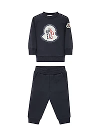 Baby Boy's & Little Grow Cotton Sweatsuit Set