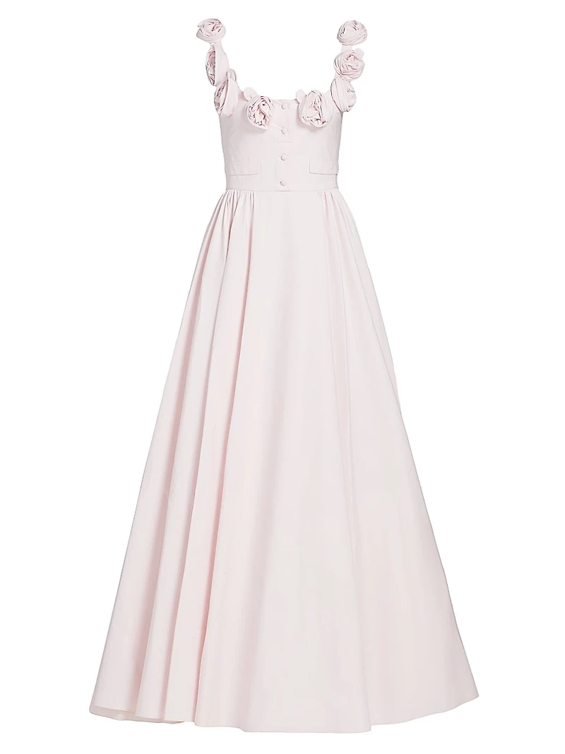 Floral Appliqué Gown