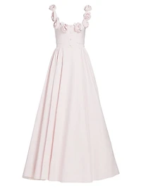 Floral Appliqué Gown