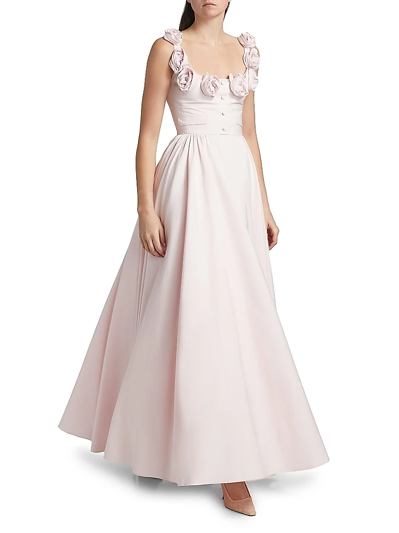 Floral Appliqué Gown