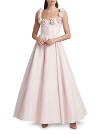 Floral Appliqué Gown