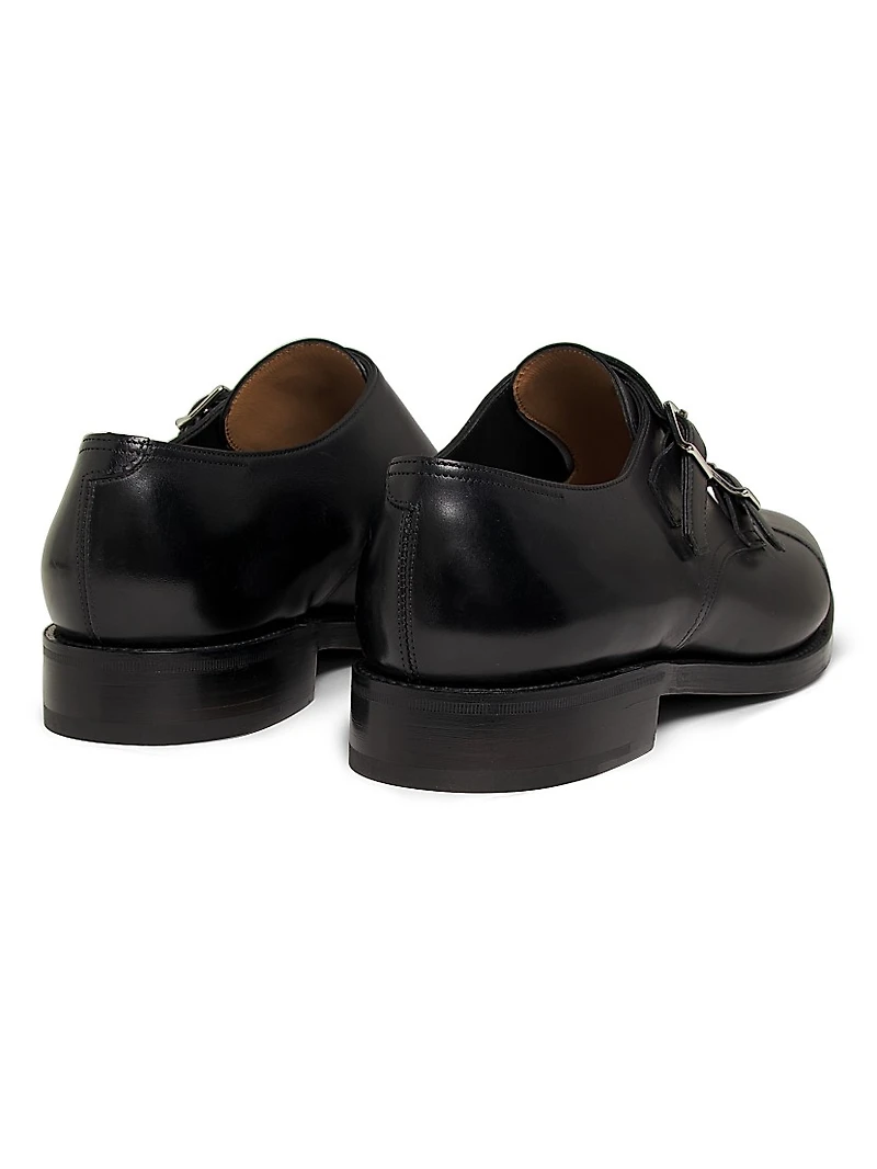 William Double-Buckle Monk Shoes