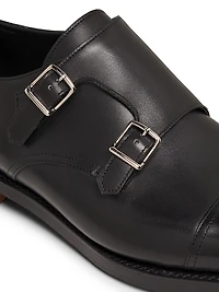 William Double-Buckle Monk Shoes
