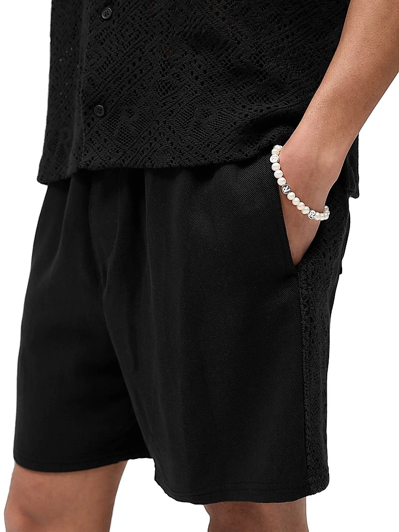 Knitted Panel Shorts