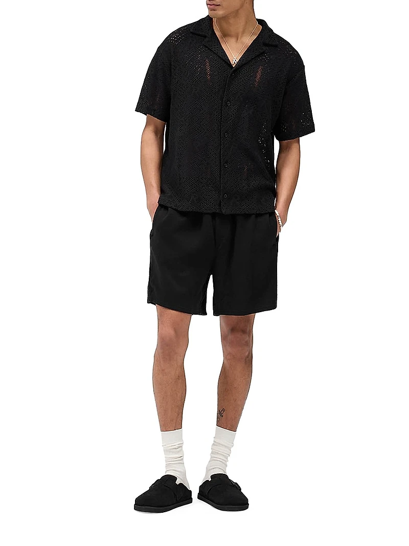 Knitted Panel Shorts