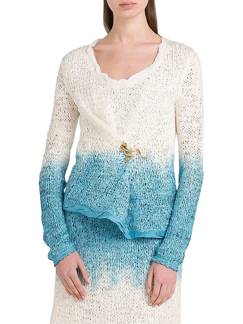 Ombré Wool-Silk Sweater