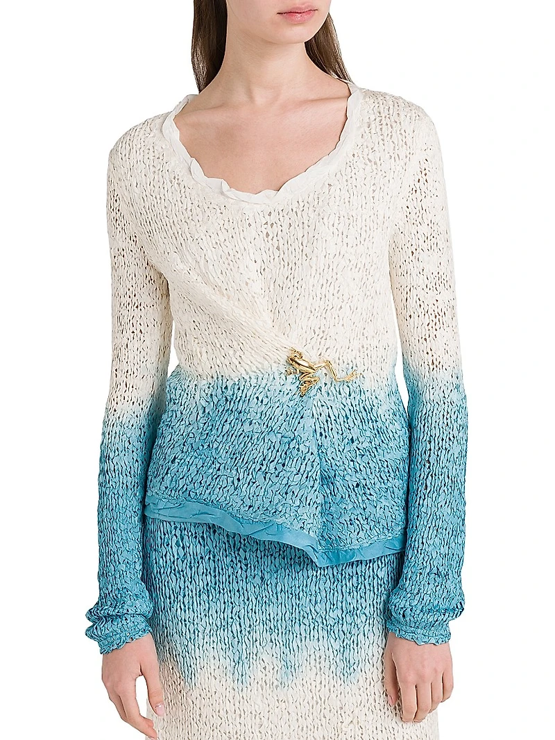 Ombré Wool-Silk Sweater