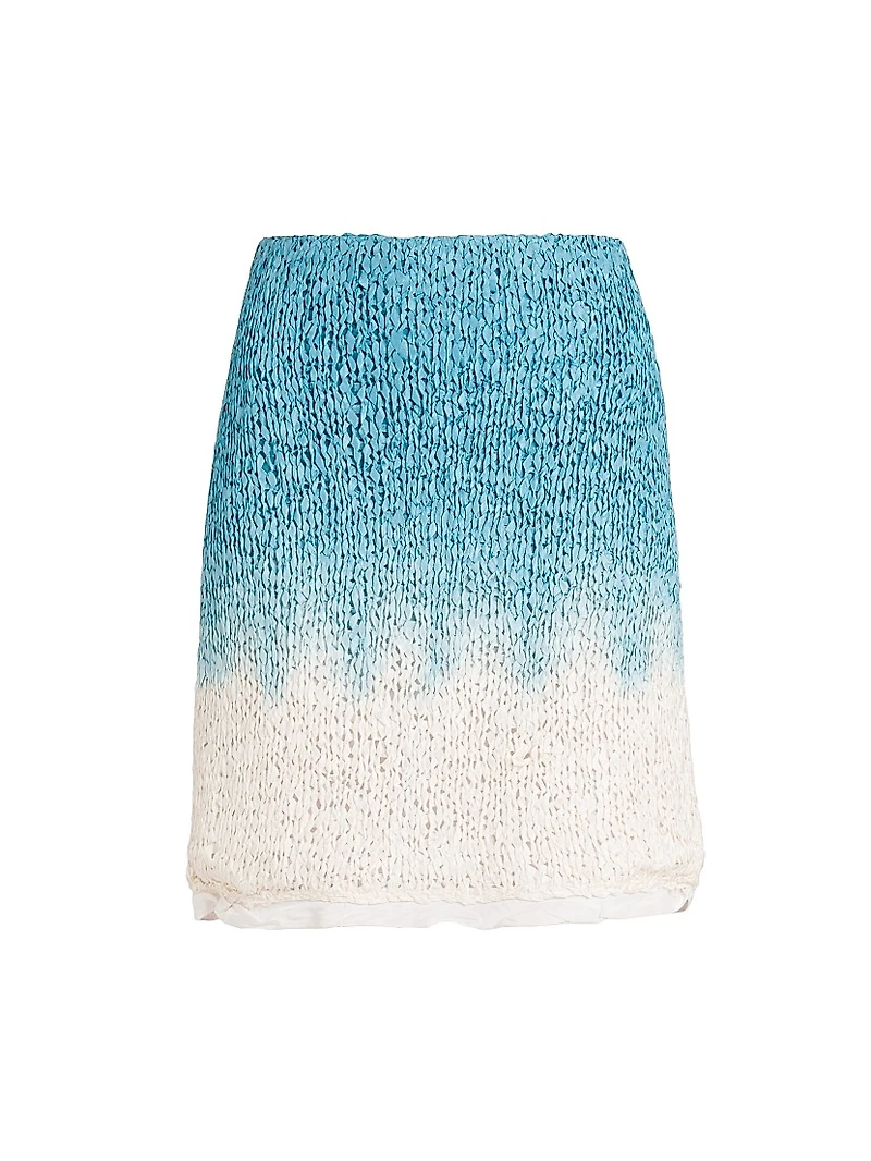 Ombré Wool-Silk Miniskirt