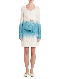 Ombré Wool-Silk Miniskirt