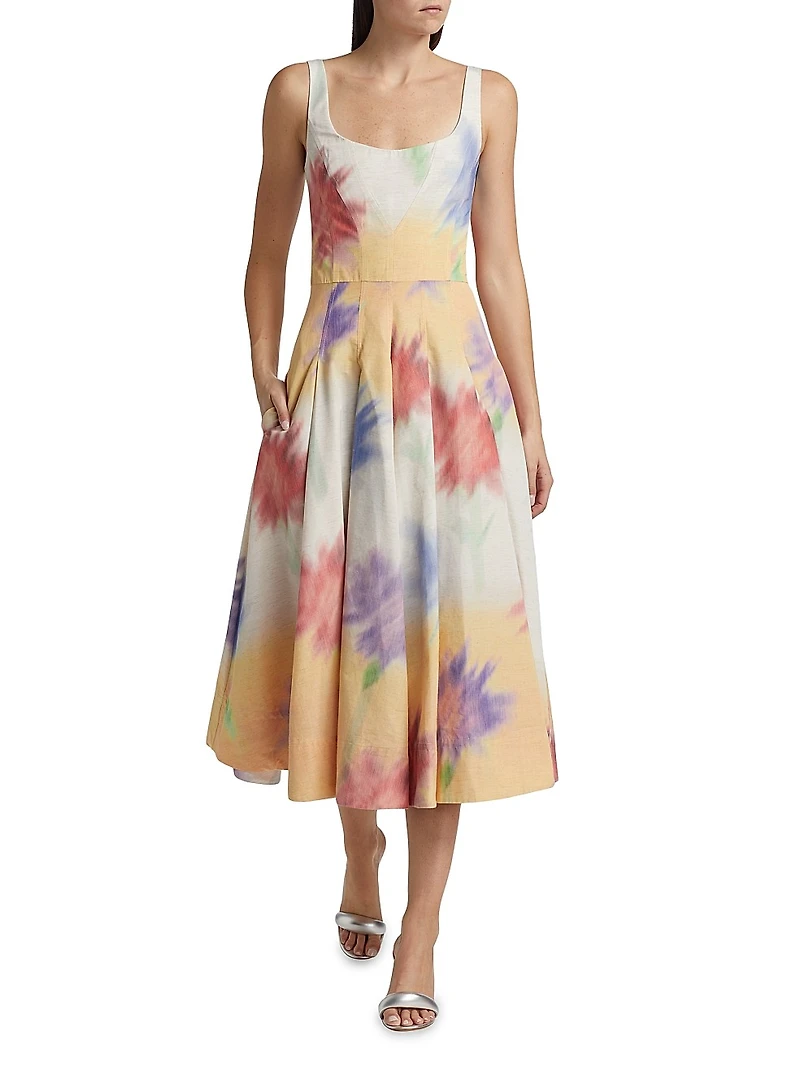 Blurred Floral Cocktail Dress