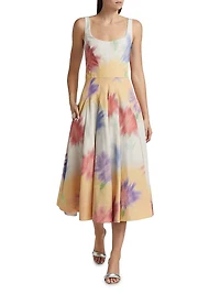 Blurred Floral Cocktail Dress