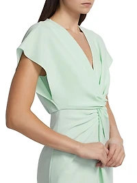 Jackie Twist-Front Cocktail Dress
