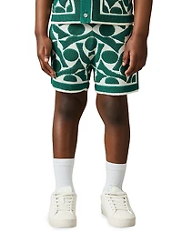 Little Boy's & Dermond Jacquard Shirt Shorts Set