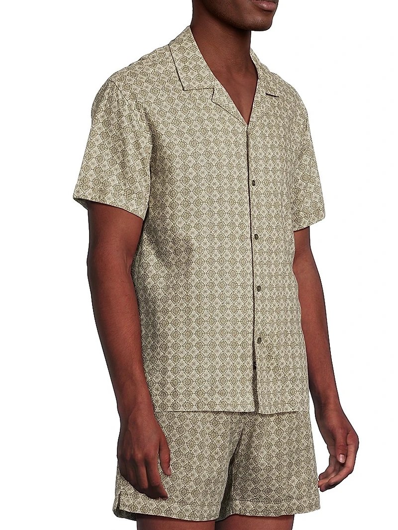 Atlas Linen-Blend Camp Shirt