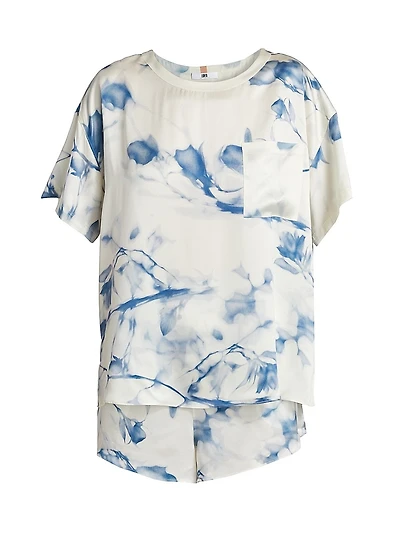 Grace Dines Silk T-Shirt & Shorts Set