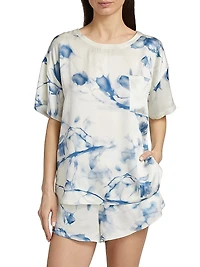 Grace Dines Silk T-Shirt & Shorts Set