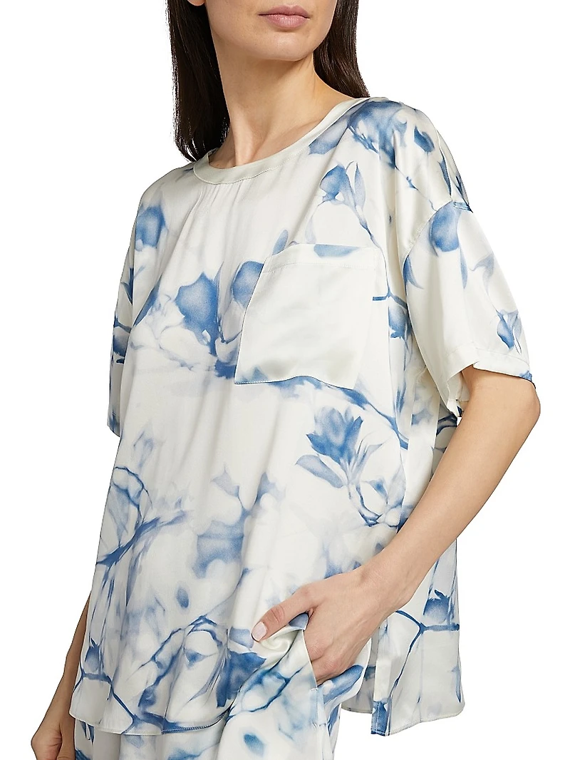 Grace Dines Silk T-Shirt & Shorts Set