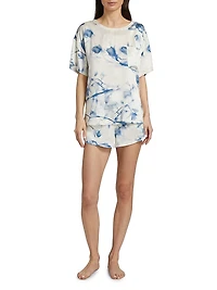 Grace Dines Silk T-Shirt & Shorts Set