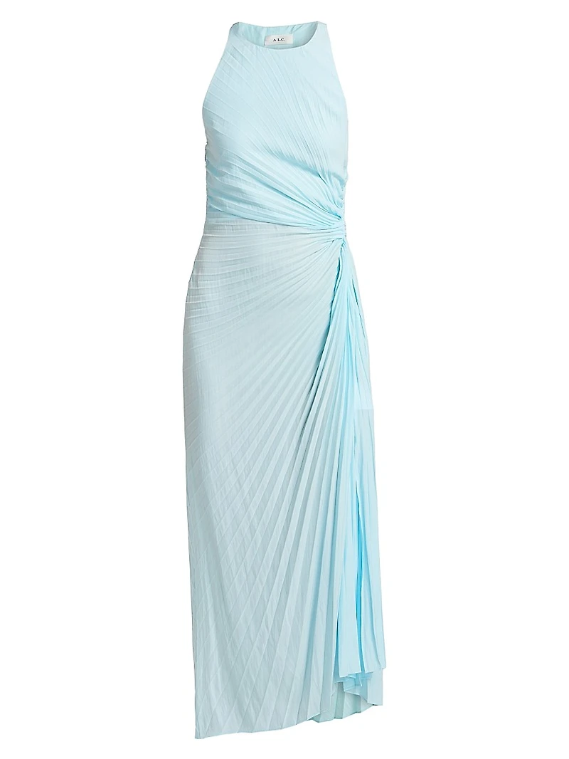 Reagan Pleated Midi-Dress