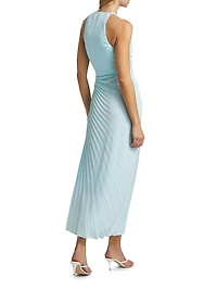 Reagan Pleated Midi-Dress