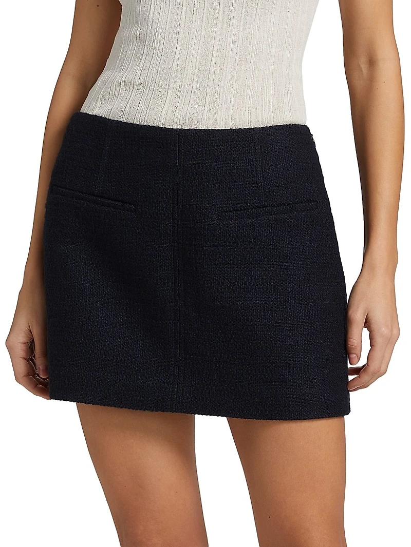 Cowan Bouclé A-Line Miniskirt