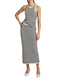 Nelly Striped Cotton-Blend Crochet Top