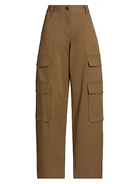 Bea Stretch-Cotton High-Waisted Pants