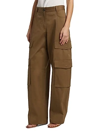 Bea Stretch-Cotton High-Waisted Pants