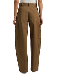 Bea Stretch-Cotton High-Waisted Pants