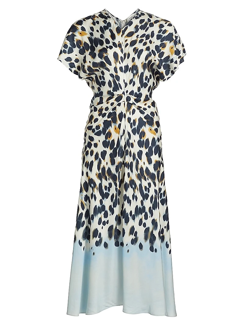 Rem Printed Twist Midi-Dress