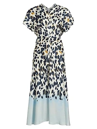 Rem Printed Twist Midi-Dress