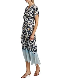 Rem Printed Twist Midi-Dress