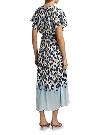 Rem Printed Twist Midi-Dress
