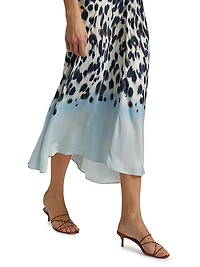 Rem Printed Twist Midi-Dress