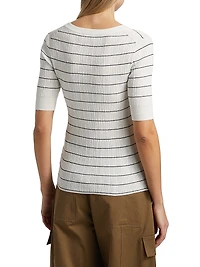 Francis Striped Cotton-Blend Top