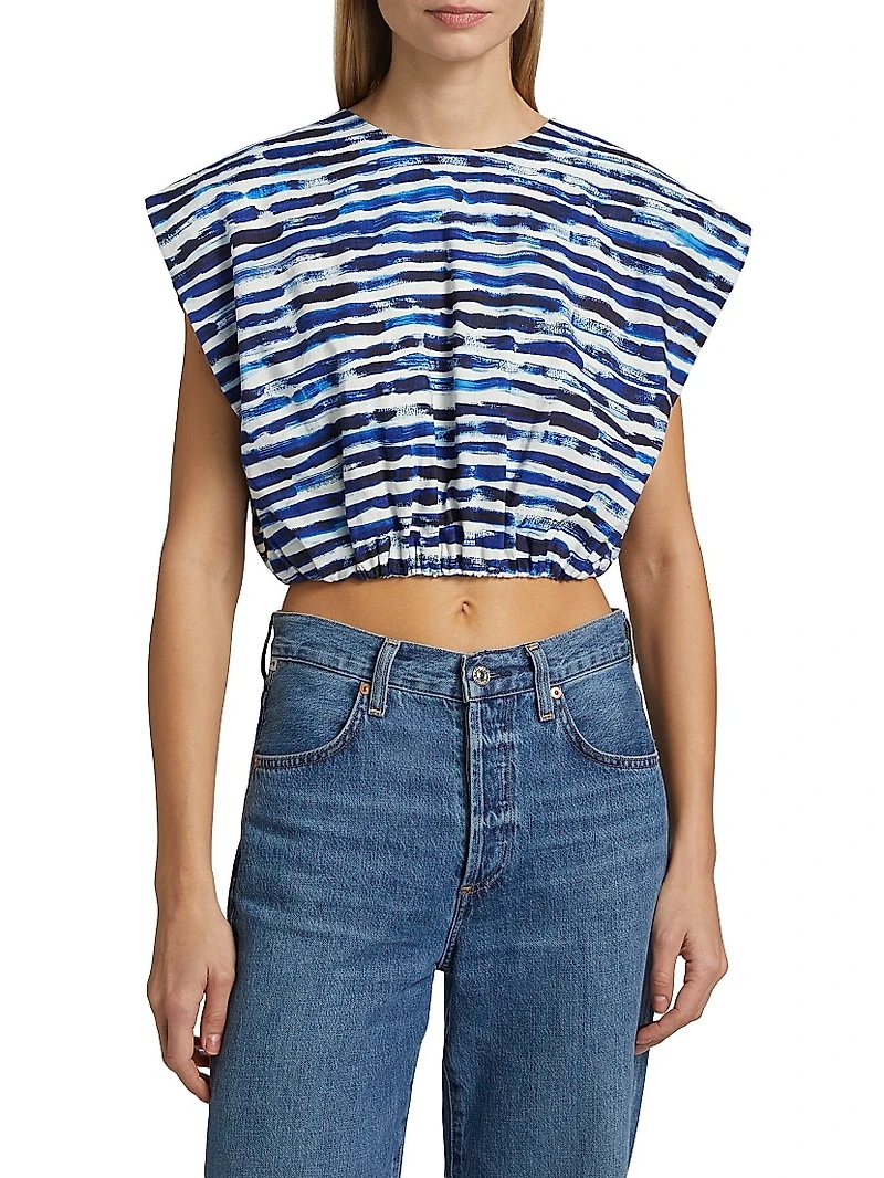 Billie Linen-Blend Crop Top