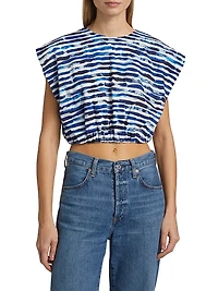 Billie Linen-Blend Crop Top