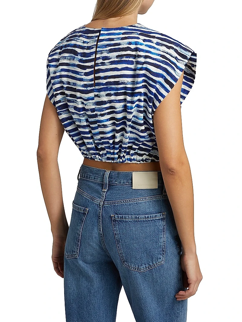 Billie Linen-Blend Crop Top