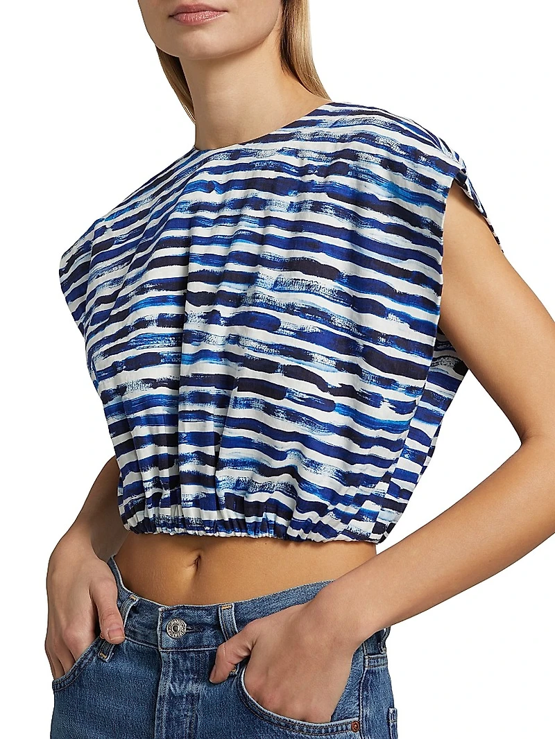 Billie Linen-Blend Crop Top
