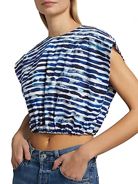 Billie Linen-Blend Crop Top