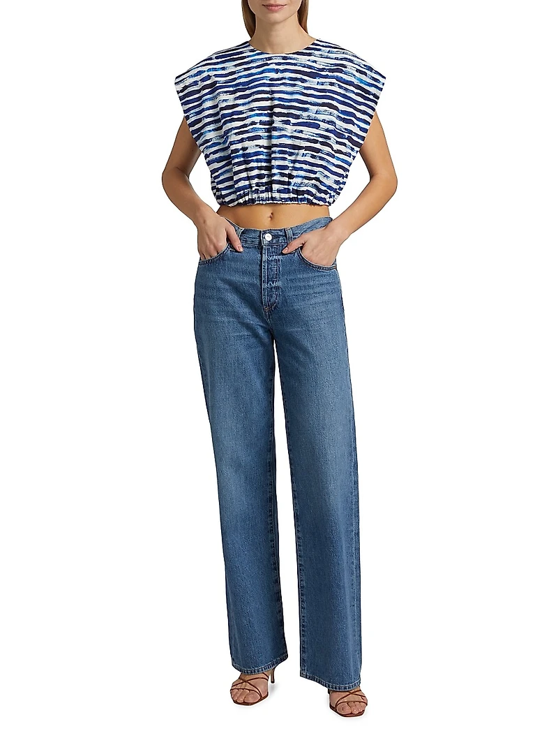 Billie Linen-Blend Crop Top