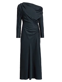 Piper Draped Satin Maxi Dress