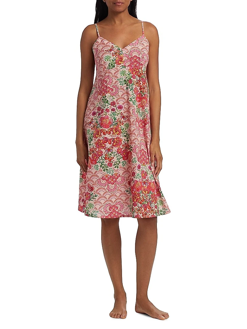 Mariposa Floral Cotton Sleep Dress